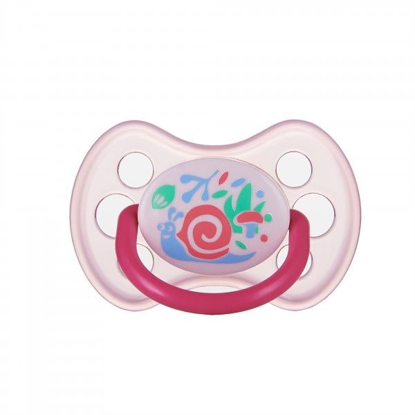 Пома Соска-пустышка латексная круглая, для детей с 4 месяцев, соска-пустышка, цвет в ассортименте, 1 шт.