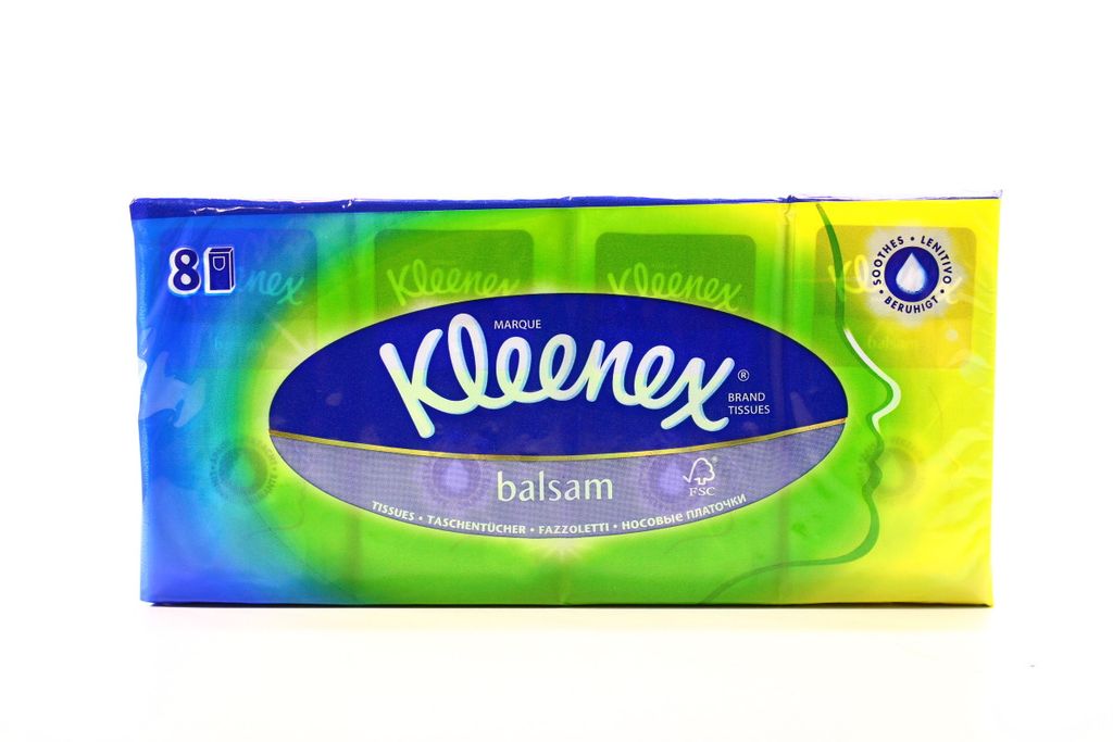 фото упаковки Kleenex Balsam Платки носовые бумажные