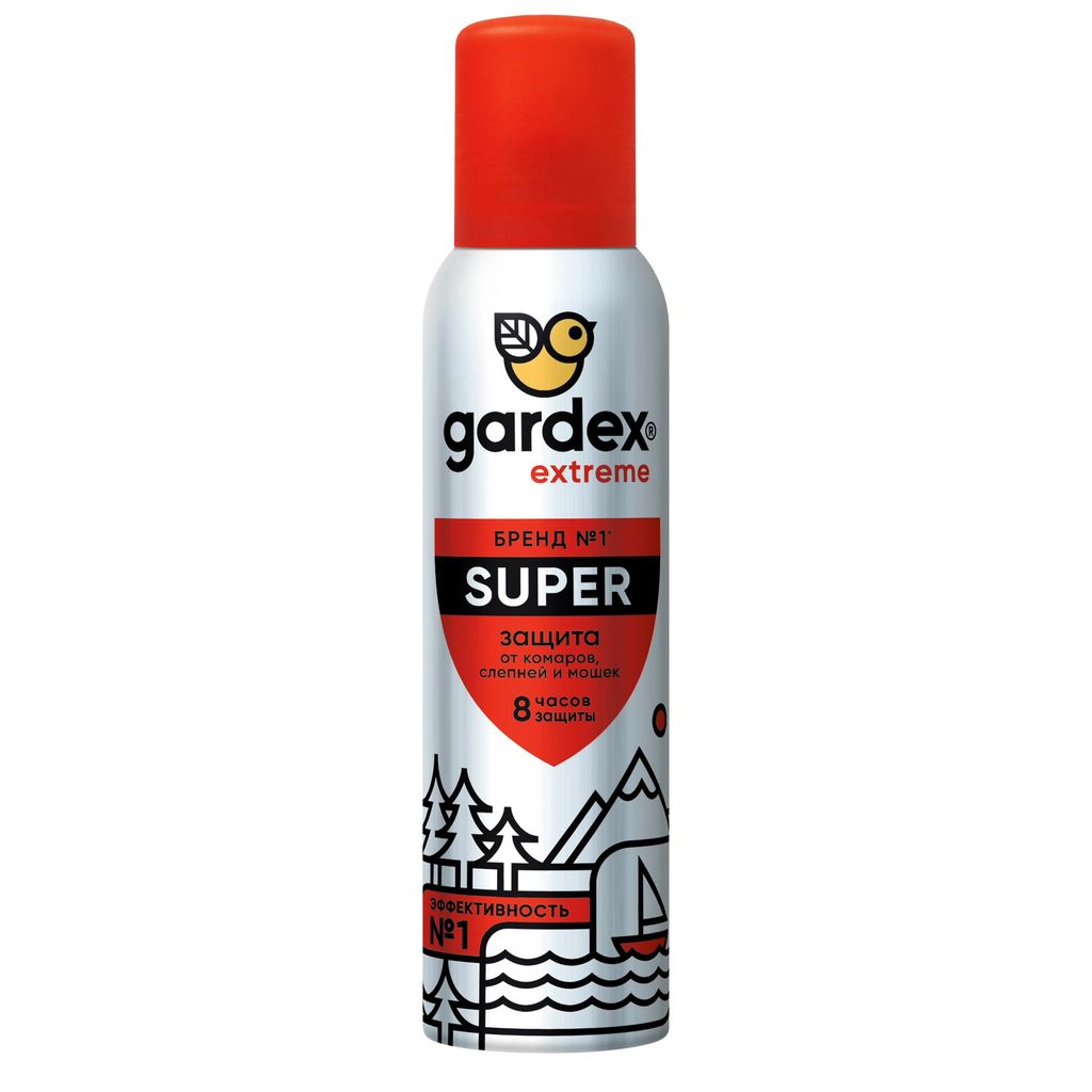 фото упаковки Gardex Extreme Super Аэрозоль от комаров мошек и других насекомых