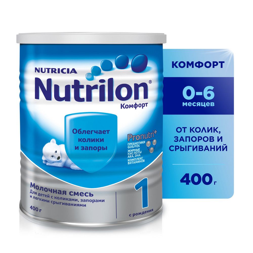 Nutrilon 1 Комфорт, смесь молочная сухая, 400 г, 1 шт.