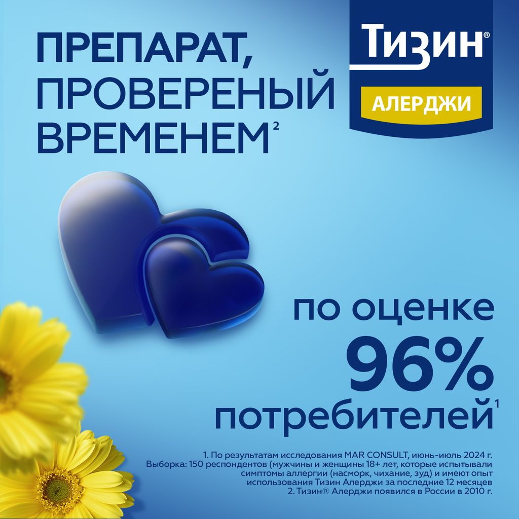 Тизин Алерджи, 50 мкг/доза, спрей назальный дозированный, 10 мл, 1 шт.
