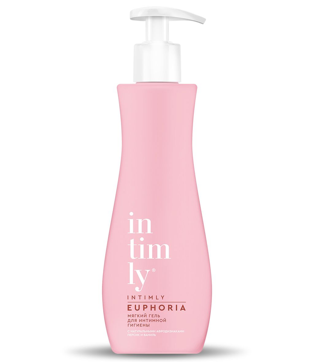 фото упаковки Intimly Euphoria Гель для интимной гигиены с натуральными афродизиаками Персик и ваниль