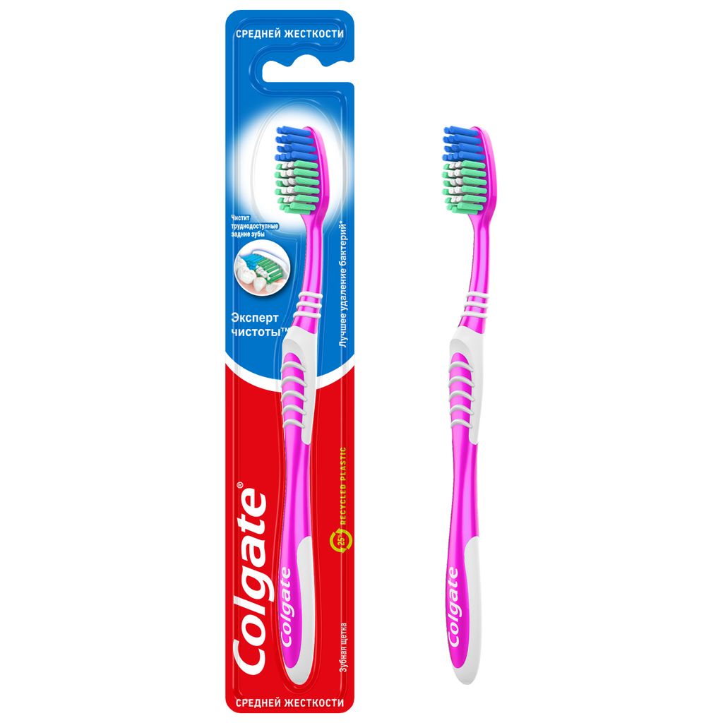 Colgate Эксперт Чистоты зубная щетка, щетка зубная, средней жесткости, 1 шт.