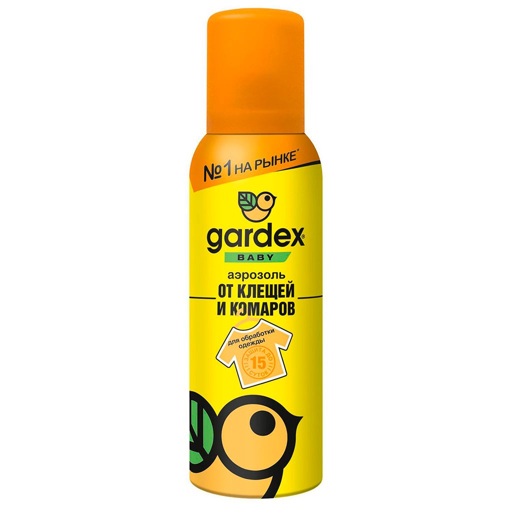 фото упаковки Gardex Baby Аэрозоль от клещей и комаров для детей