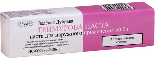 Теймурова паста, паста для наружного применения, 50 г, 1 шт.