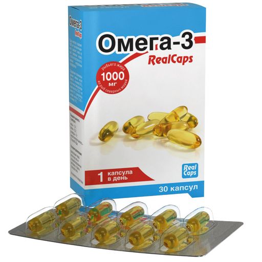 Омега-3 RealCaps, 1.4 г, 1000 мг, капсулы, 30 шт.