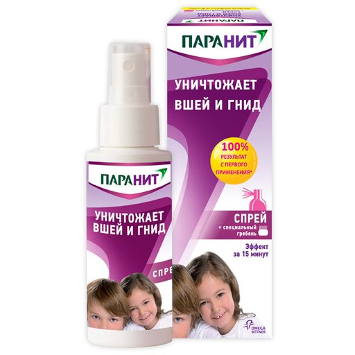 Паранит Спрей, спрей для наружного применения, в комплекте с расческой, 100 мл, 1 шт.